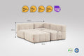 4-Piece Modular Sofa – Beige