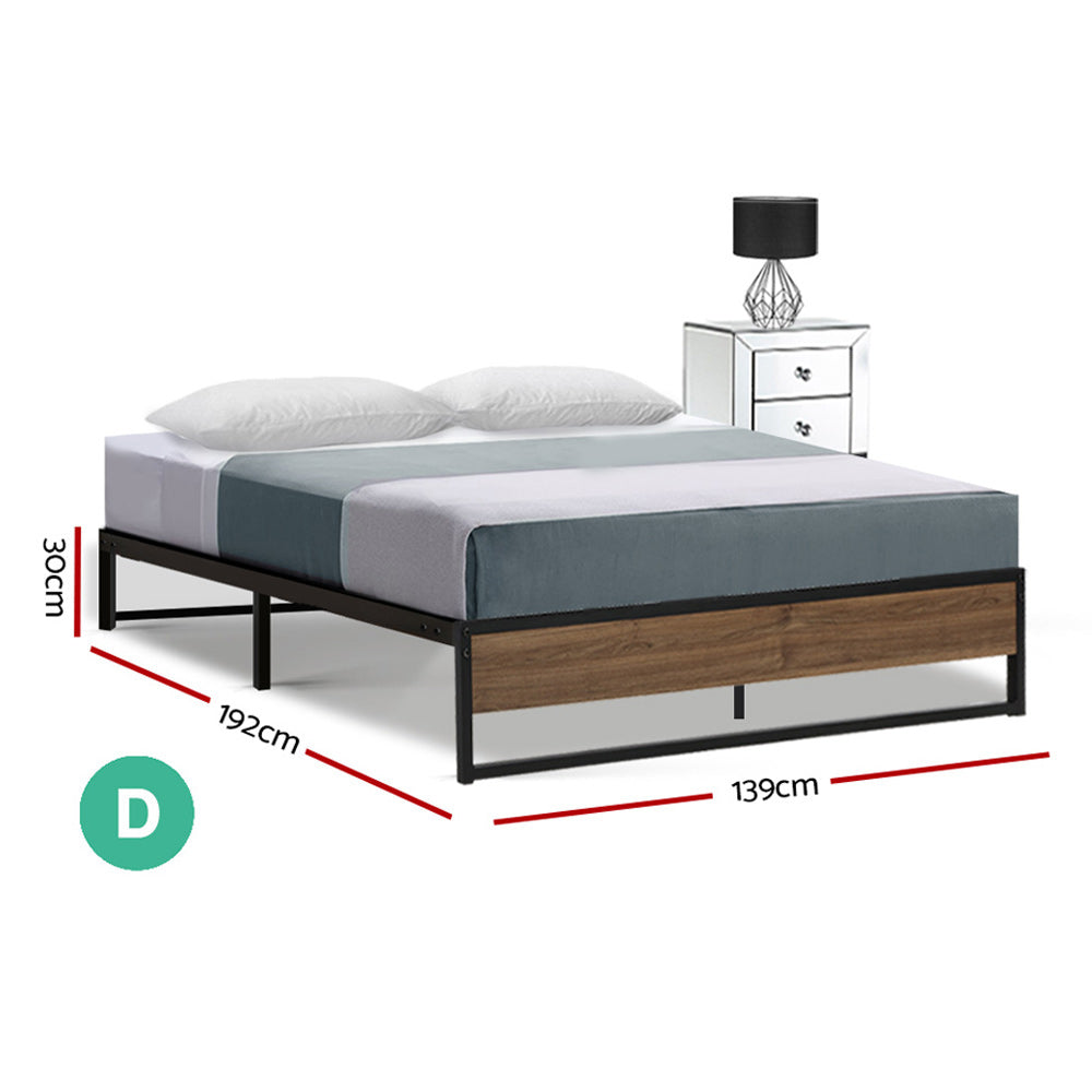 NNEDSZ Artiss Bed Frame Metal Bed Frame Bed Base OSLO - Double