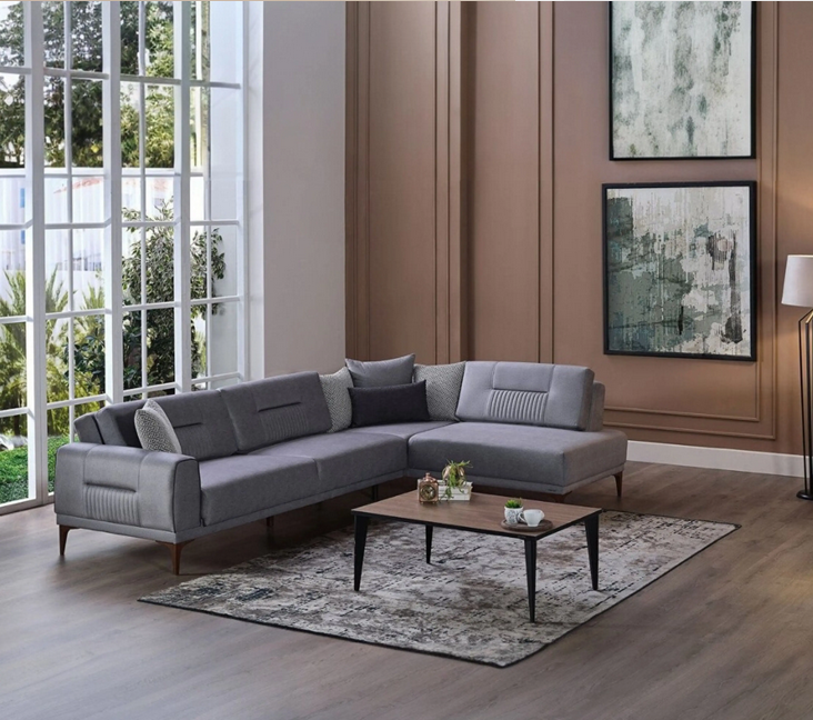 Seul L Form Sleeper Schnittsofa Palma Grey