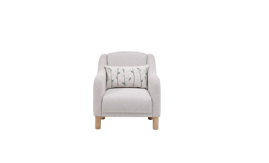 B2 BOHEEMS ARMCHAIR-0 EOI-BOHO CREAM GREEN MAIN/0 EOJ-SEVEN HILLS CREAM COMBINATION/AAMS-OAK FOOT/