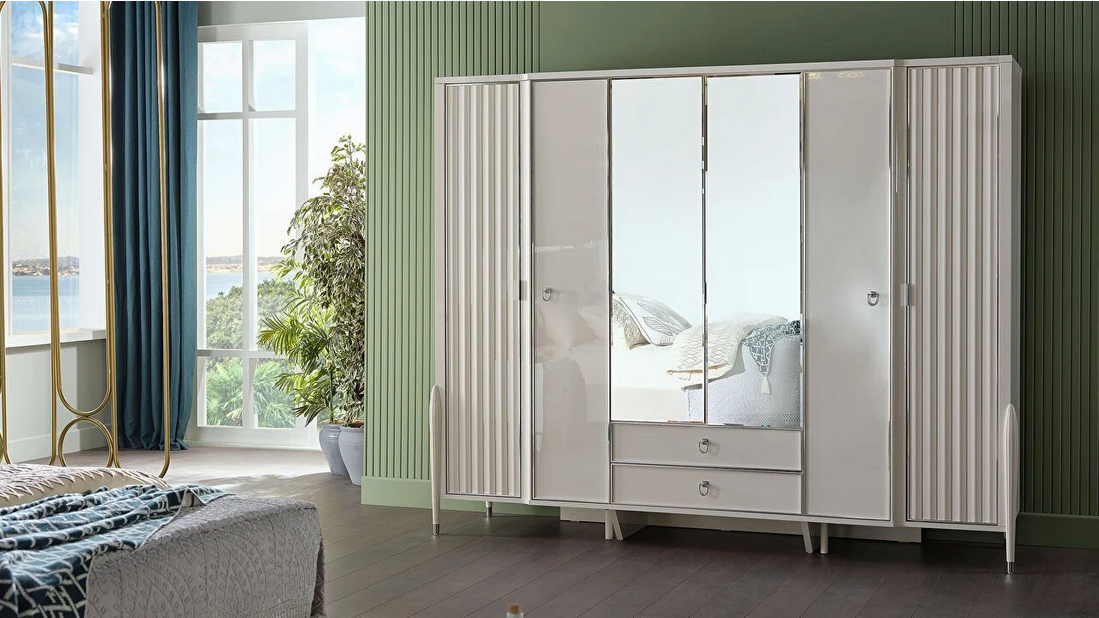 SCHLAFZIMMER -SET PN GRAVITA 6 KPL.GRD. ELFENBEIN/OPK.BYZ.